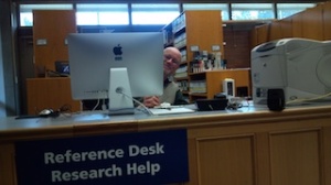 Reference Desk with Friendly Librarian